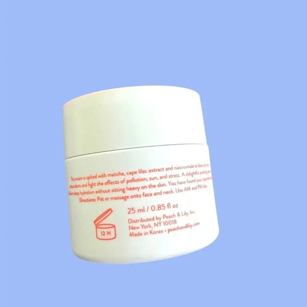 Peach and Lily 2 Piece Skincare Set Matcha Pudding Cream Hydrating Gel Cleanser